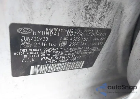 2013 Hyundai Elantra Gt из США, поврежденный, VIN KMHD35LE9DU121729
